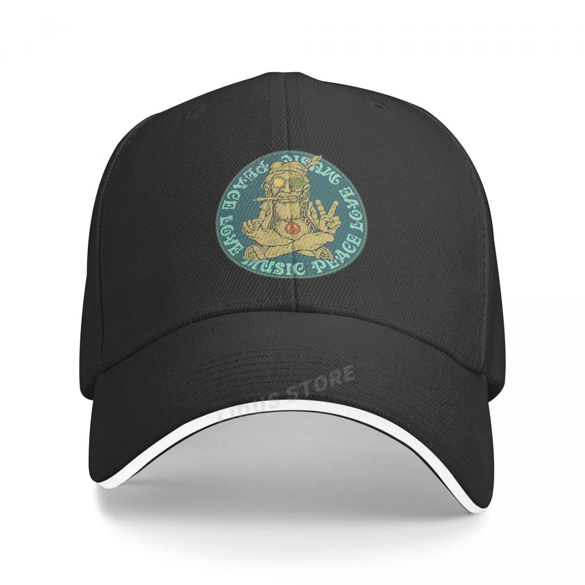 

Peace Love Music Print Women Baseball Cap Peace Love Men Women Hip Hop Cap Fashion Adjustable Snapback Hats Gorra