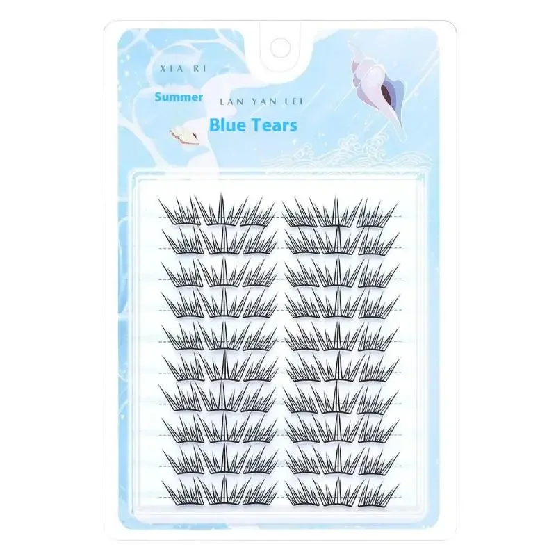10 แถว Voluminous กาวขนตาปลอม 5D ปุยหนาปลอมใช้ EXTENSION NATURAL Lash Easy Segmented Curling Eyelashes