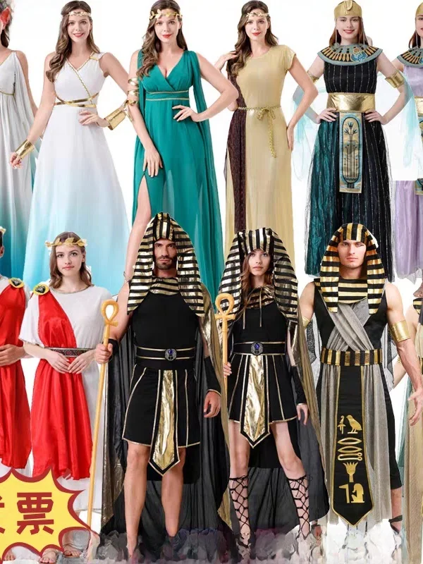 

loween Ancient Godd Costume Athena Freedom Statue Roman Empr Performance Outfit Polyester Fiber Women's Traditional ...