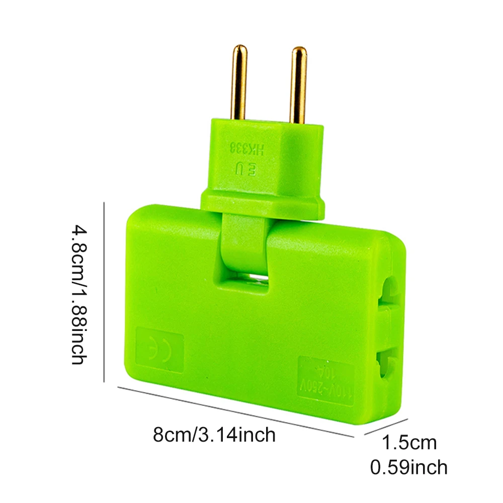 180 ° Rotary Socket Converter Ultra Thin One To Three Power Conversion Head European Standard Adapter Travel Conversion Plug
