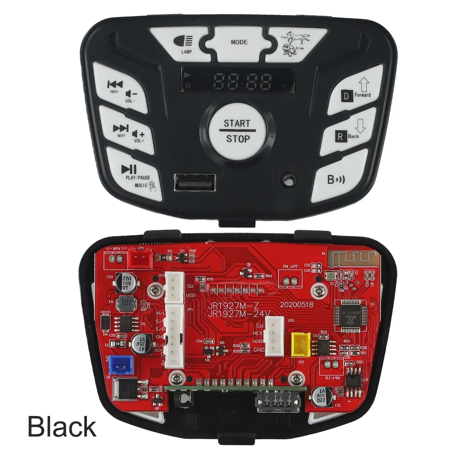 Kiddie Electric Vehicle Central Control Switch JR1927M12V Incorporating Sound Features Alongside Power Display Options
