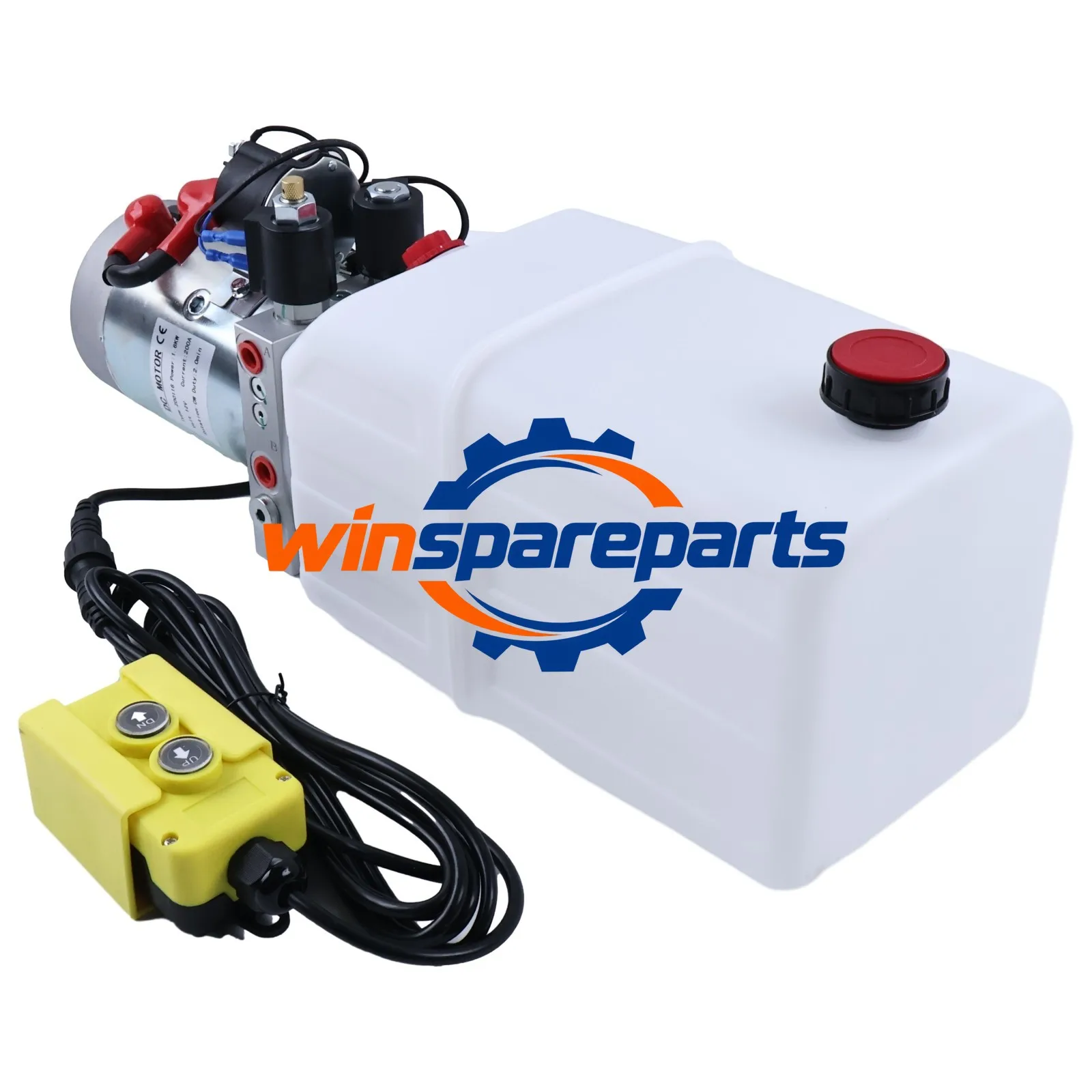 Hydraulic Pump For Dump Trailer 12 Volt DC Power Unit Double Acting 8 Qt Tank