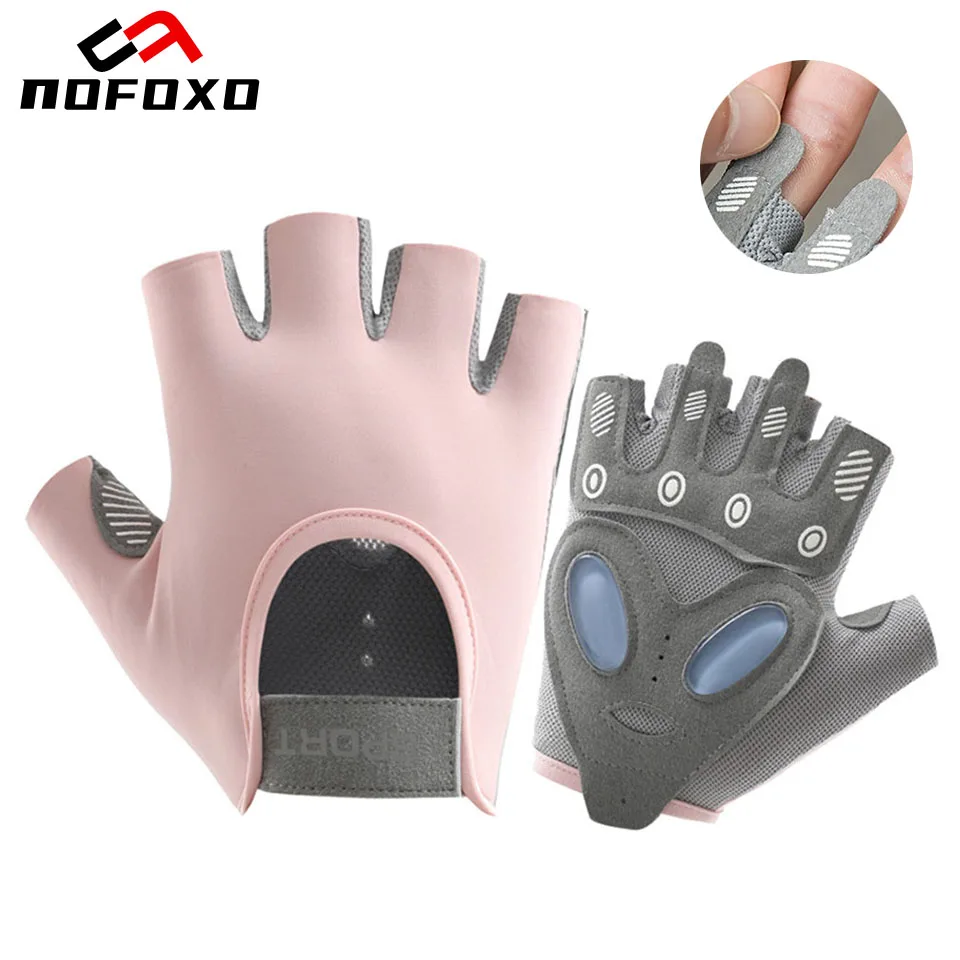 

NOFOXO Weightlifting Glove Fitness Half-Finger Breathable Gloves Outdoor Anti-Slip Shock-Absorbing Cycling Sport Gloves Gloves
