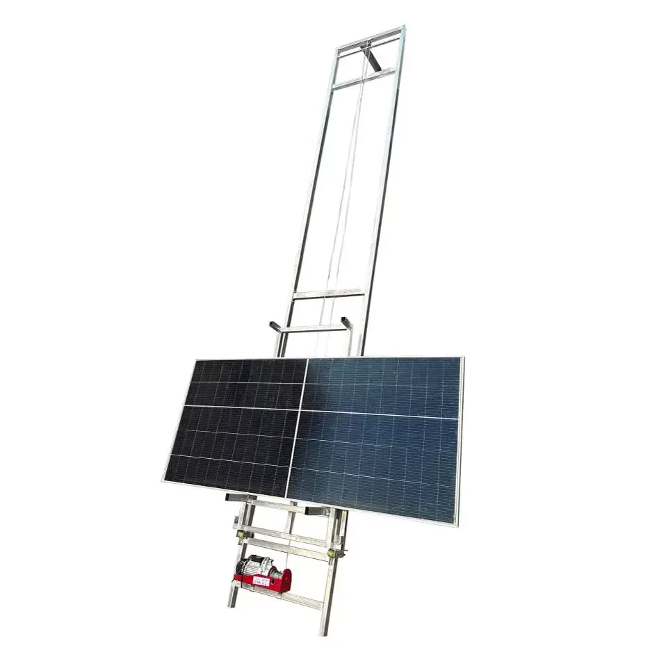 Photovoltaic Panel Elevator, Solar Glass Door and Window Elevator, Fully Automatic Top Flipping Small Ladder