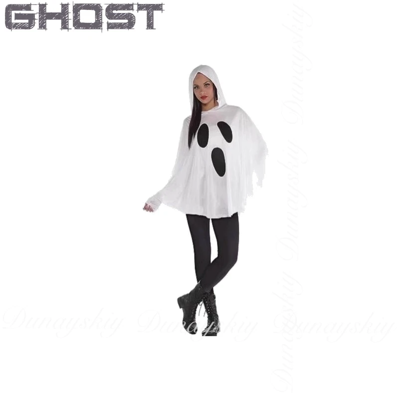 2025 هالوين شبح كيب عطلة حفلة تأثيري الساحرة مرحلة الأداء مع إصدارات الأطفال الكبار تأثيري بدلة كاملة #5