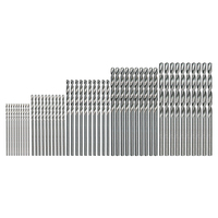 High Speed Steel 50pc Natural Color Small Twist Drill 1-3mm White Straight Shank Drill Bit Electric Drill DIY Woodwork Tool Set