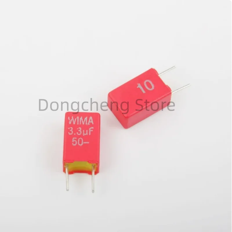 5PCS/20PCS/50PCS 100％ New Original WIMA MKS2 3.3UF 3U3 3U3K50 50V 50v3.3UF 10% foil film capacitor 3300nF 335 Foot distance 5MM