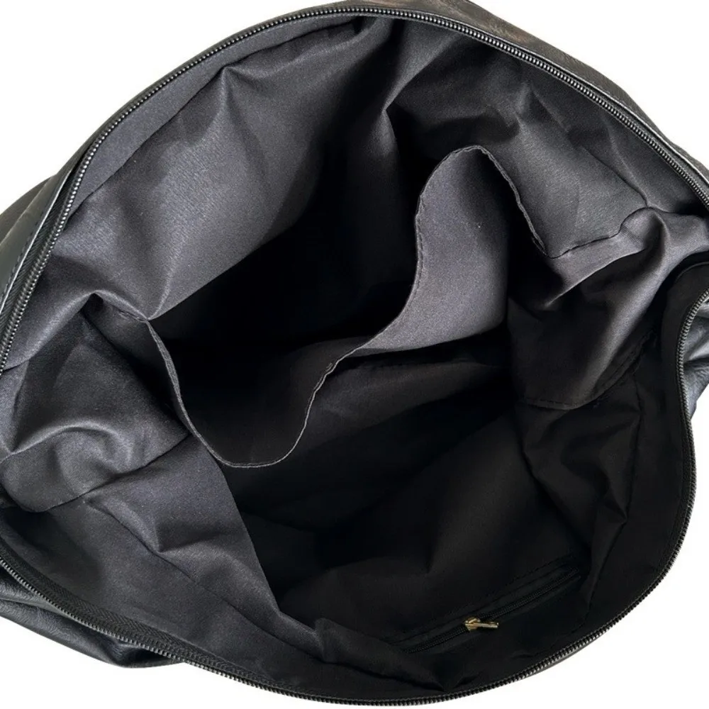 Vintage-Stil Herren-Umhängetasche ​ ​ Große Kapazität PU-Leder Schultertasche Lässige Plissierte Handtasche ​ ​ Täglicher Gebrauch ​ ​ – Detail 3