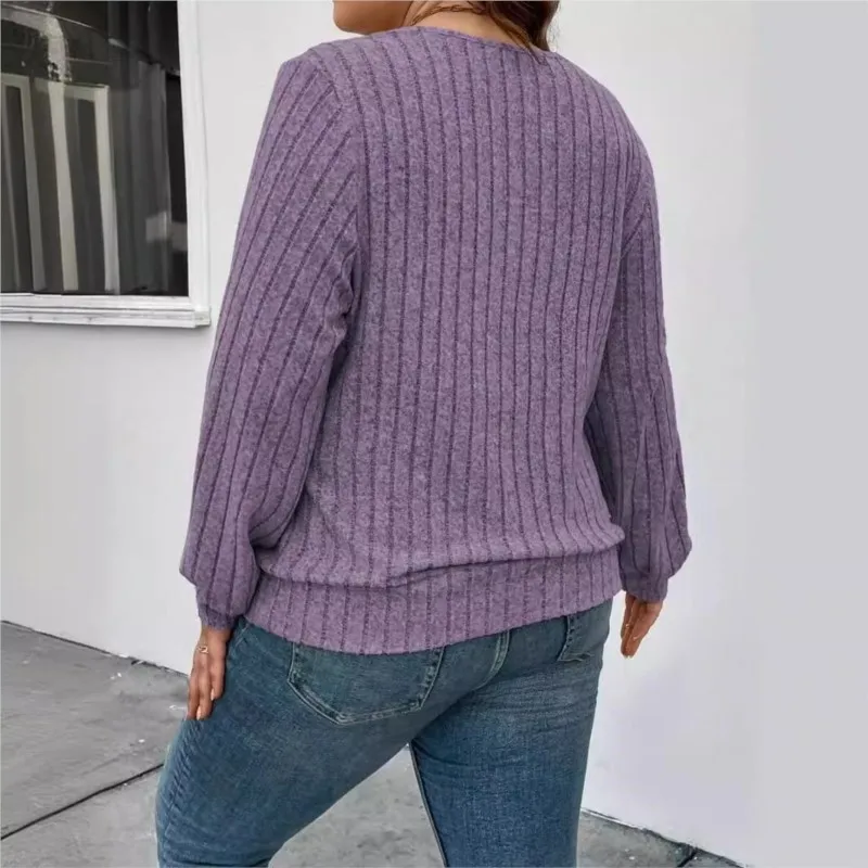 Women's T-shirt Fall Winter Pitted Stripes Knitted Sweatshirt Women False 2 Piece Hoodie Female Casual Long Sleeve Tops Clothing