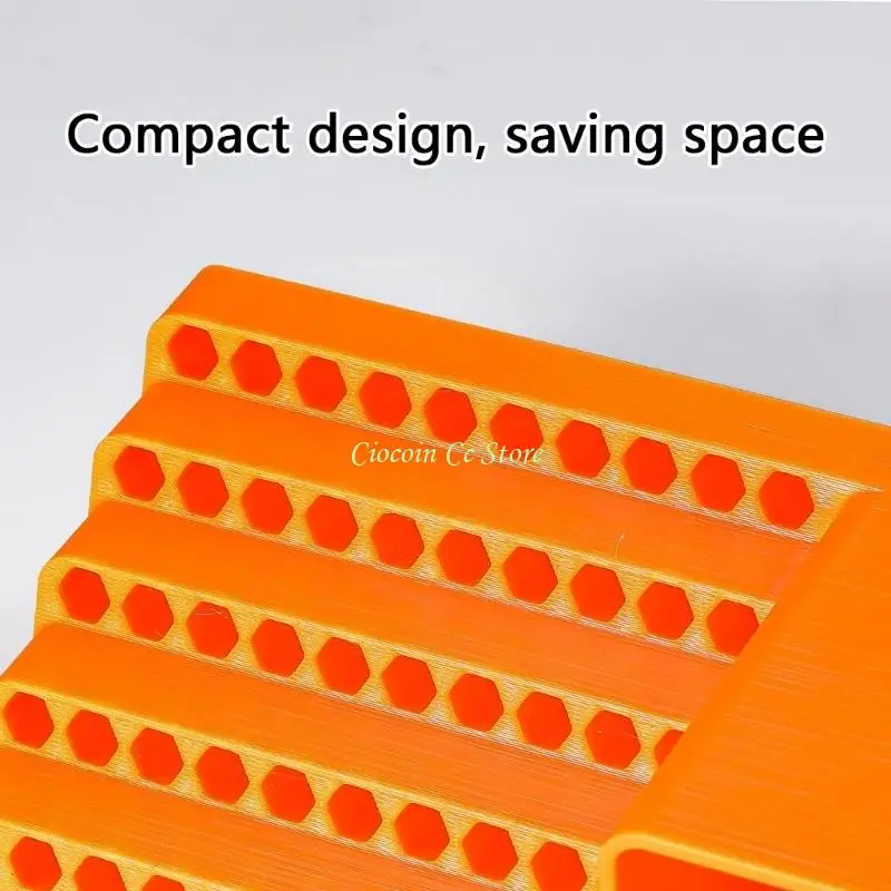 X90F Drill Bit Organizers With Visible Compartment Design 6.35mm Universal Fit Oil Resistant Material Wall Mount Holes For