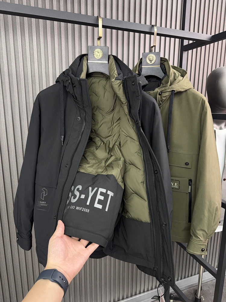 

Svip Sli Tee-in-One, зимняя мужская уличная спецодежда, пуховая куртка с капюшоном, сохранение тепла, полиэфирная ткань, застежка-молния