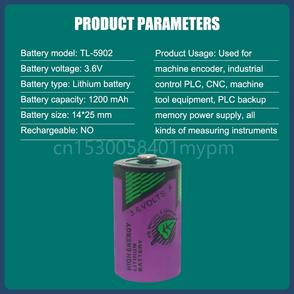 1 sztuk oryginalny 3.6V 1200mAh TL-5902 1/2AA ER14250 SL350 1/2 AA PLC bateria litowa do maszyny CNC PLC sprzęt