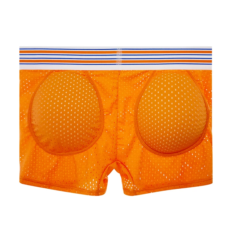 

Мужское нижнее белье для поднятия ягодиц и трусы-боксеры с сетчатым вентиляцией и съемными чашками, подушечки для увеличенных изгибов