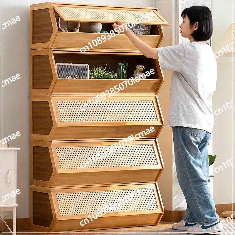 Bookshelf french window Bookshelf Home Children's Living Room Solid Wood Simple Display Cabinet Bedroom Wall Glove Cabinet