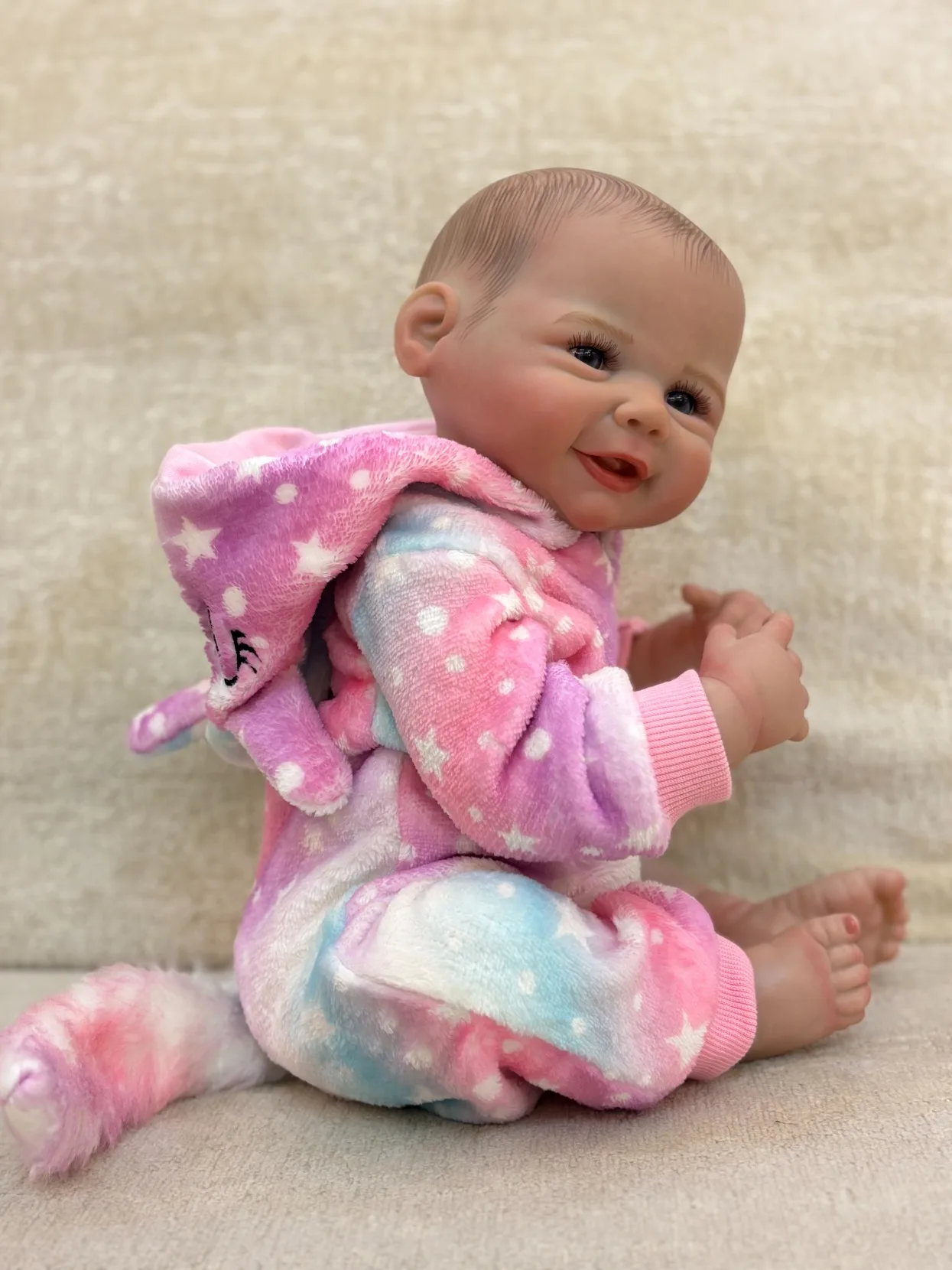 Neue 18-Zoll-All-Vinyl-Ultra-realistische, süße wiedergeborene Babypuppe für Neugeborene, Mädchen, eine gute Geschenke zum Geburtstag von Kindern.