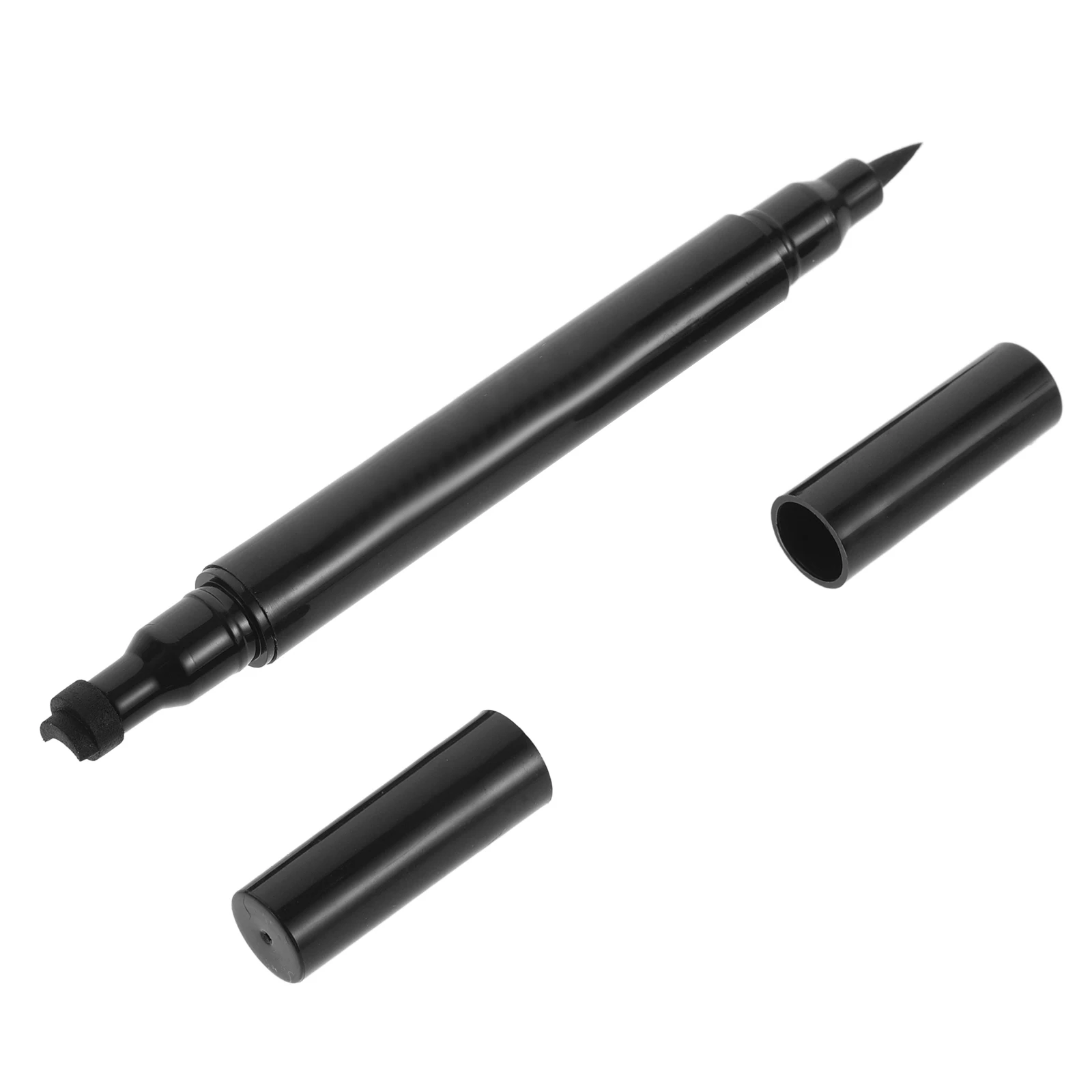 Lápiz Delineador de ojos resistente al agua, lápices líquidos de Color plástico para gatos de secado rápido de doble punta, color negro