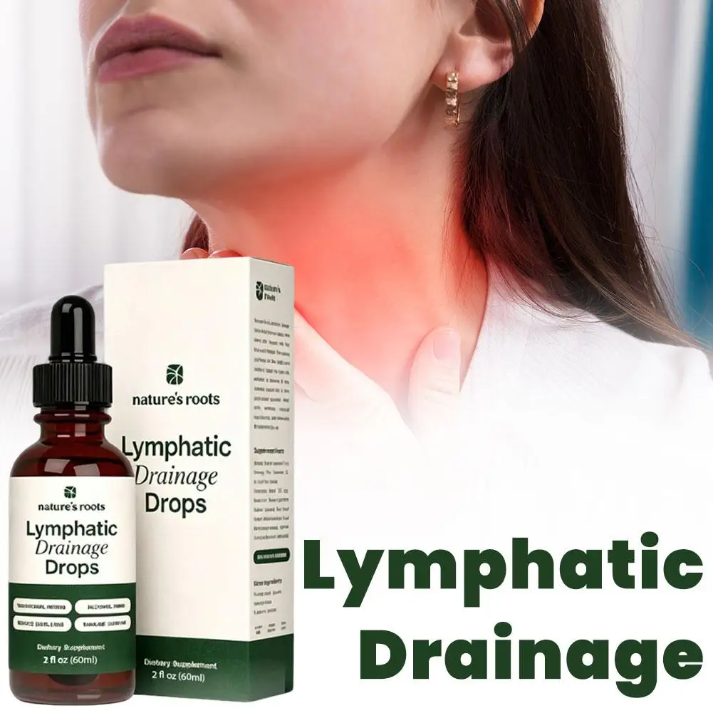 Lymphatic Drainage Drops 60ml, Nature's Roots Herbal Supplement, Edema Relief, Natural Detox & Swelling Reduction