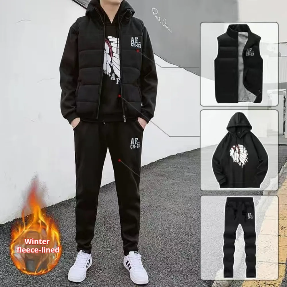 Men's Sherpa Lined Fleece Jacket Thickened Plaid Hoodie Winter Warm Coat Long Sleeve Outdoor Fashion