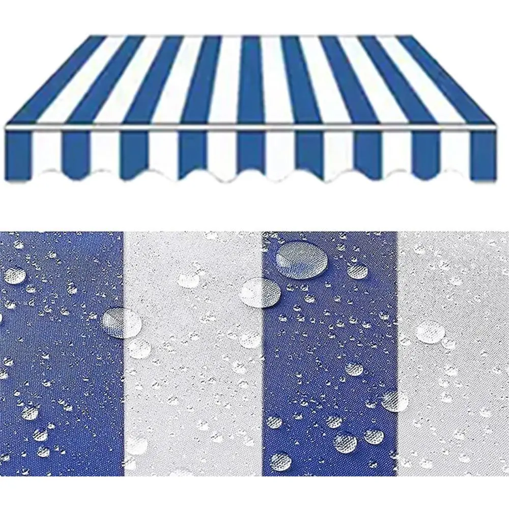 

10ft x 8ft Waterproof Outdoor Patio Awning Replacement Top Cover, Blue Sun Shade Canvas