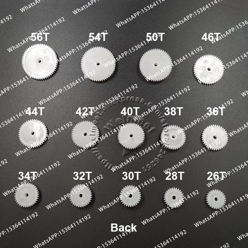 10 pieces 10x 18-56 tooth 0.5 module 2.95mm hole single layer plastic gear motor gear reducer DIY toy model accessories