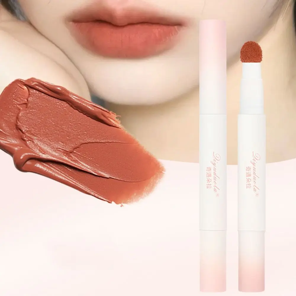 Rossetto a tubo bianco impermeabile delicato sulla pelle rossetto carino naturale a lunga durata rossetto opaco antiaderente per ragazze