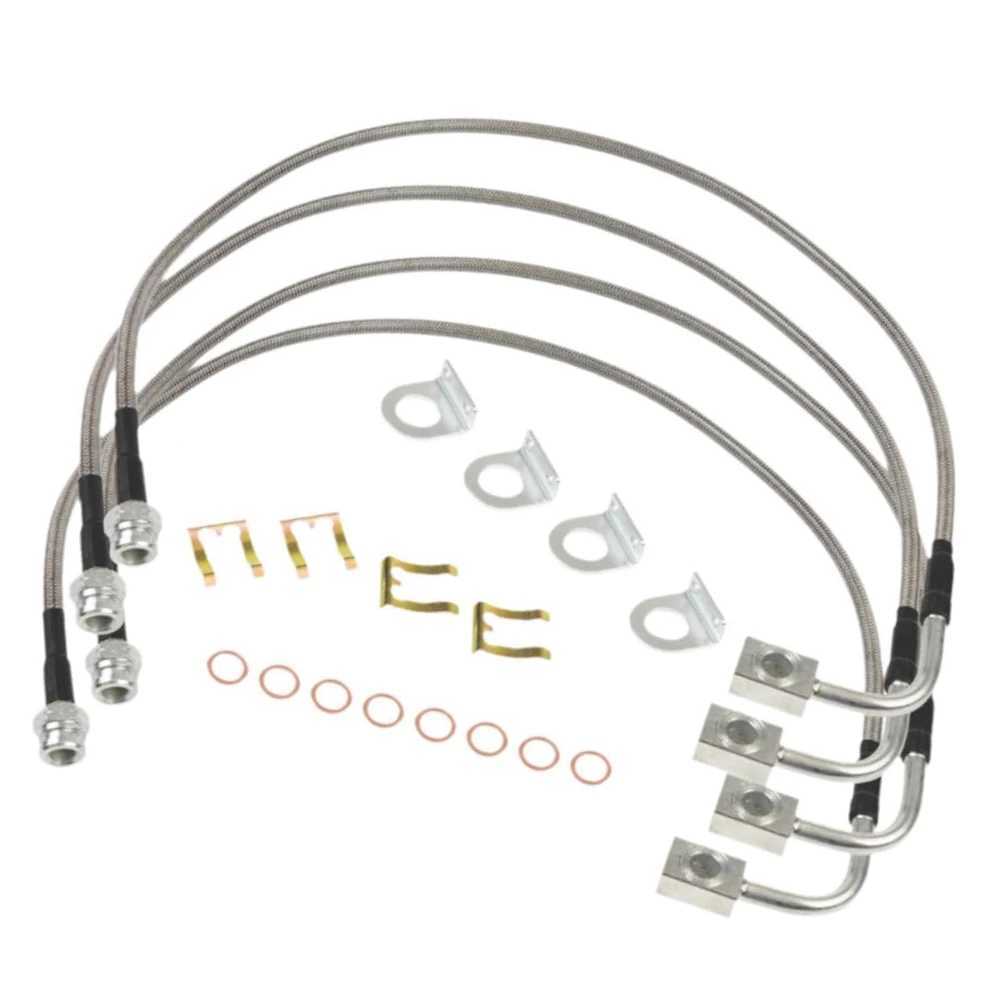 

OEM 89716 Extended Brake Oil Pipes 24" Front And 22.5" Rear For Jeep For Wrangler JK Unlimited 4 Door (JKU) 2WD 4WD 2007-2018 ﻿