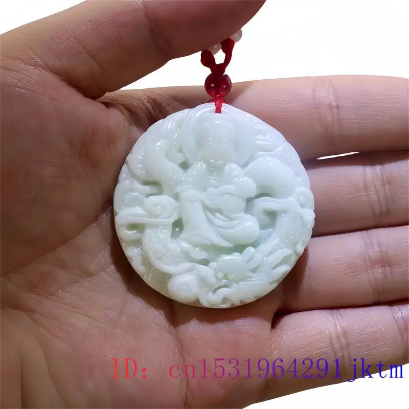 Collier pendentif Guanyin en pierre naturelle, bijoux sculptés de créateurs, amulette chinoise, accessoires de mode de luxe, breloque blanche, véritable diversité