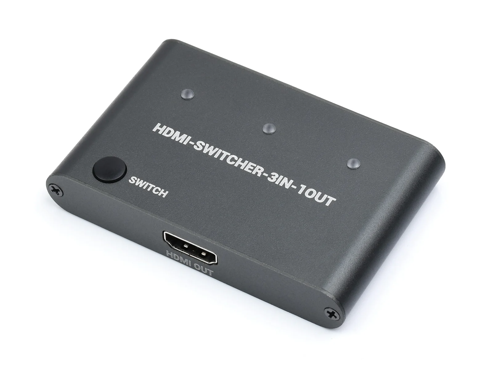 

HDMI 4K Switcher, 3 In 1 Out, One-Click Switch Input Devices To Share One HDMI Screen, Support HDMI 1.4b and DVI1.0 standard