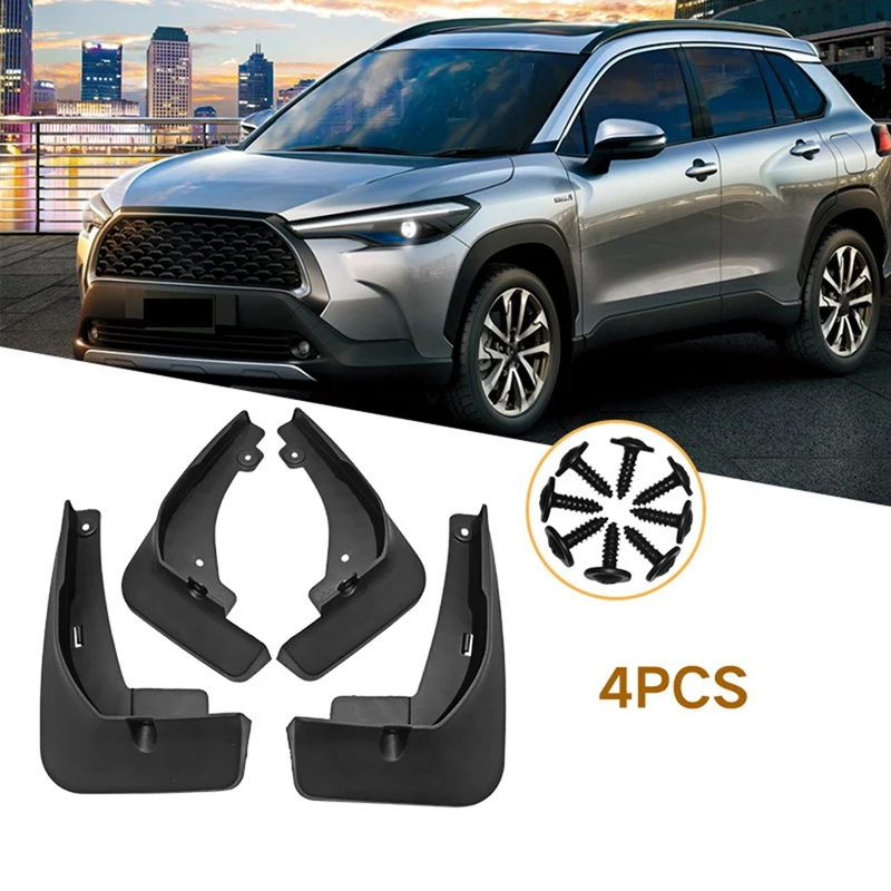 8Pcs Car Mud Flaps Mudguards Splash Guards Fender For Toyota Corolla Cross 2020 2021 Car Decoration