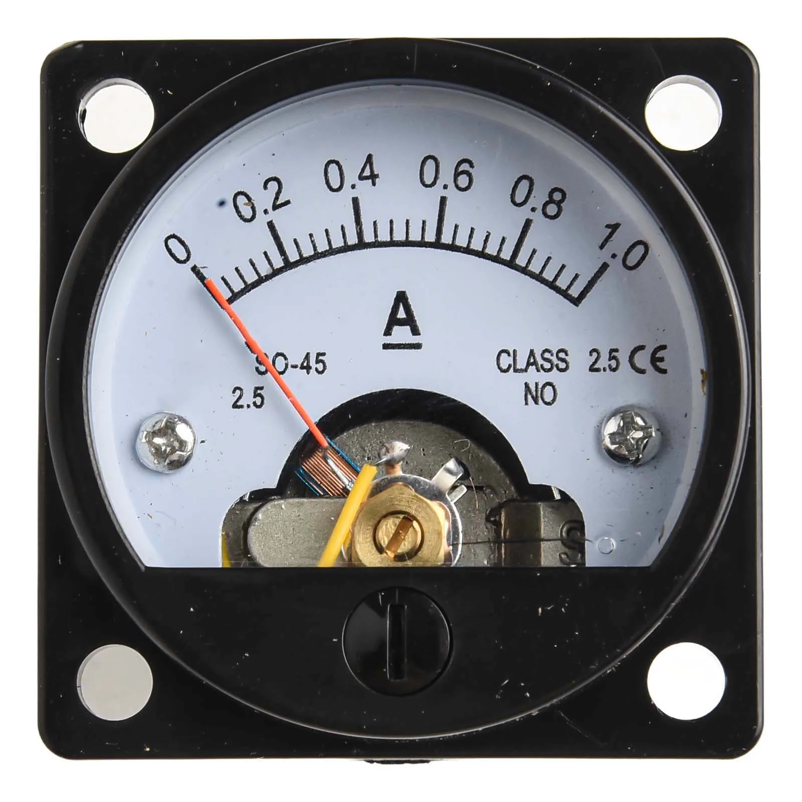 SO45 Analog DC Ammeter Panel Meter with Screw Wiring Installation and Flame Retardant ABS Shell for Mining and Metallurgy