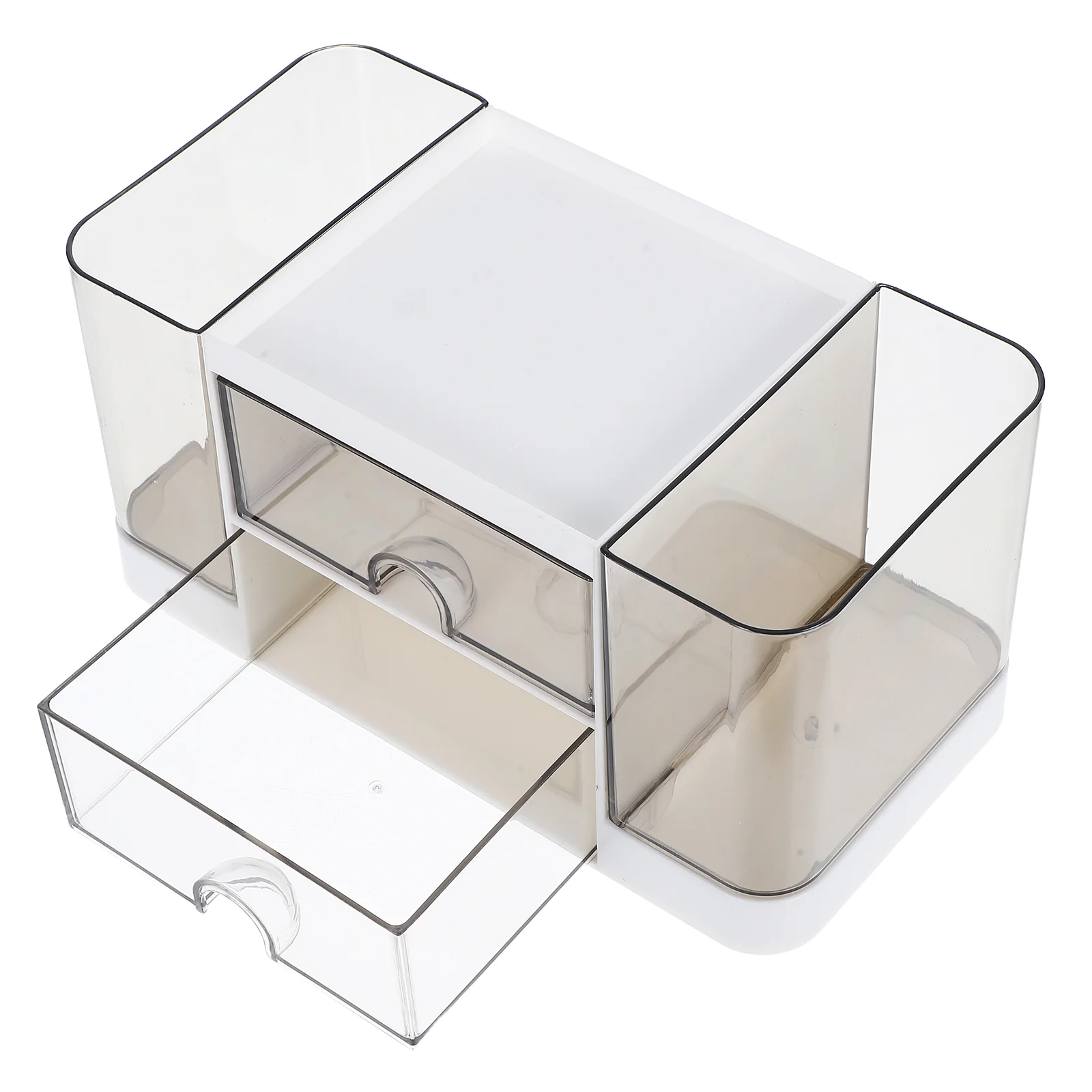 Caixa de armazenamento suprimentos mesa caddy organizador desktop com gavetas 2 caneta titular