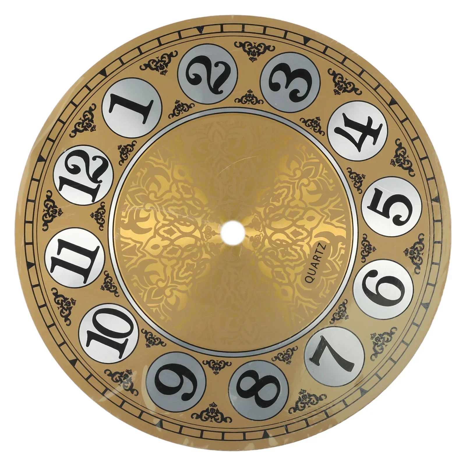 Clock Accessories Dial Face 7inch Aluminium Dial Face Arabic Numeral Diameters 180mm Flat Profile Metal Wall Clock