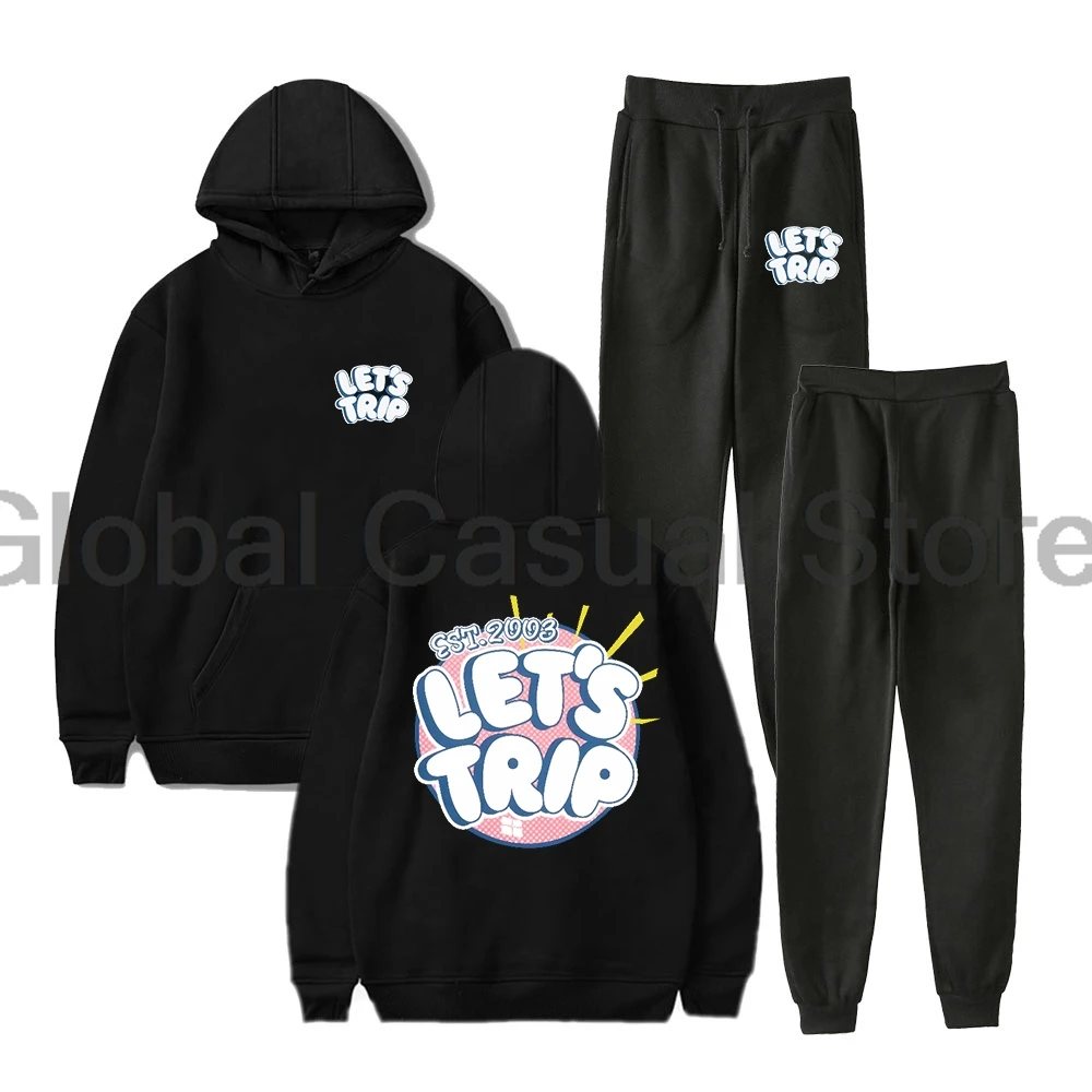 

Sturniolo Triplets Let's Trip Bubble Hoodie Jogger Pants Two Piece Set Sweatshirts+Sweatpants 2024 New Logo Women Men's Set