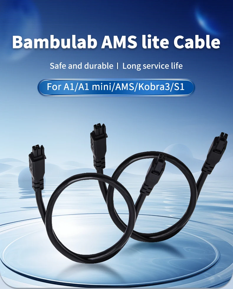 Upgrade Bamboo Lab AMS Lite 0,5M/1M/1,5M 4-Pin OEM Verlängerungskabel mit Steckern für A1/A1 Mini 3D-Drucker – Detail 2