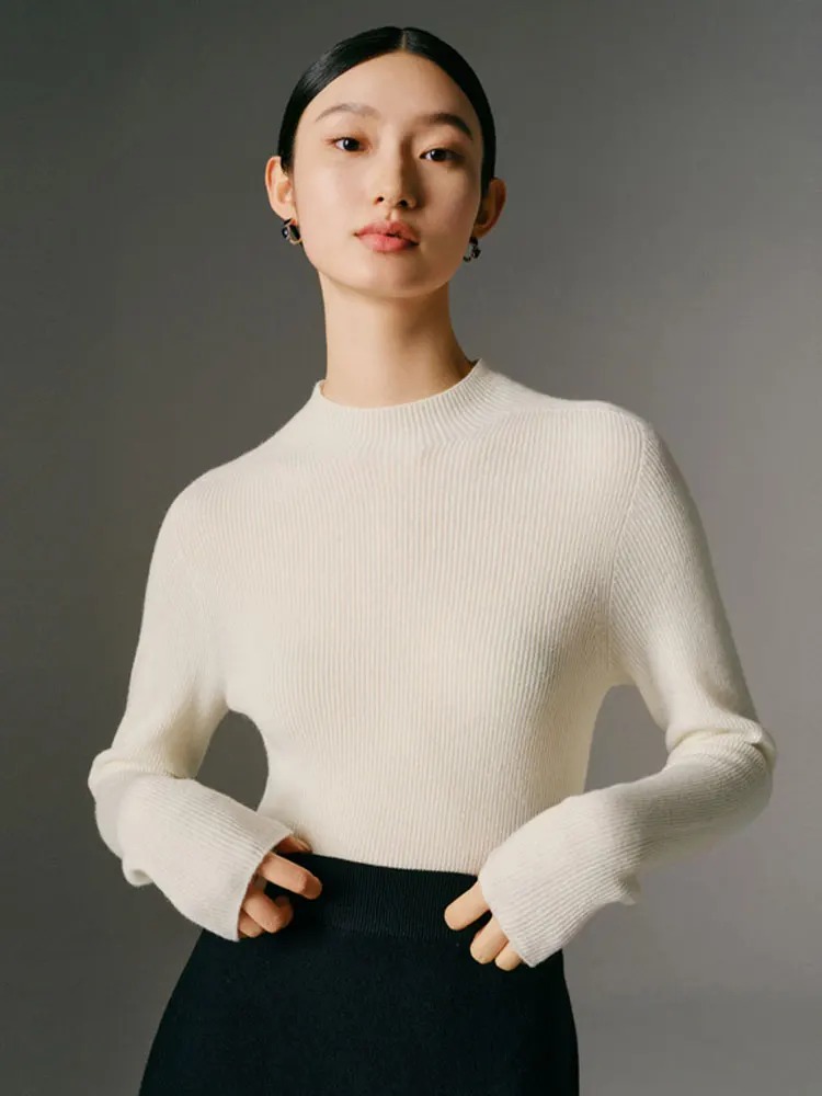 Autumn Winter Camere Base irt f High Collar Slim Fit Warm Casual Long Sve Commute Inner Wear  Color Ele