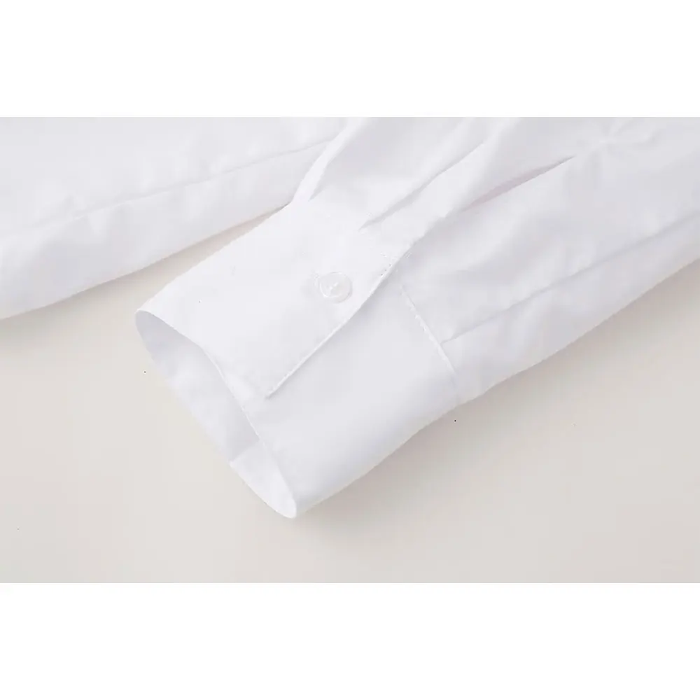 Willshela Women Fashion White Loose Shirt Lapel Collar Long Sleeves Front Pocket Female Chic Lady Casual Tops Blouse