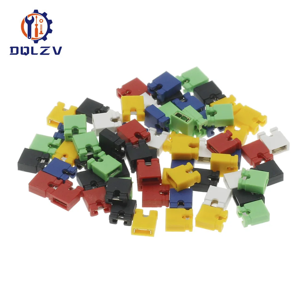100PCS 2.54mm Jumper Cap Pin Header Jumper Blocks Connector For Circuit Board 2.54 Spacing