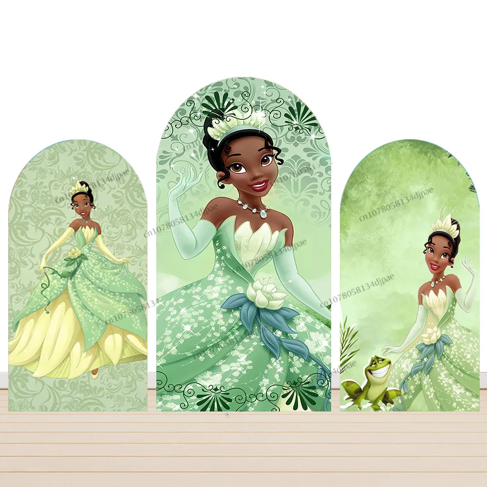 Tiana Princess and The Frog Arch Backdrop Cover Pink Girl Birthday Party Background Photography Decoration Photo Studio Props