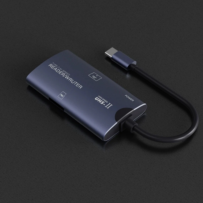 High-Speed Multi-Function CF Card Reader Type-C (TF+CF) TF Aluminum Alloy Computer Mobile Phone Two-In-One Card Reader