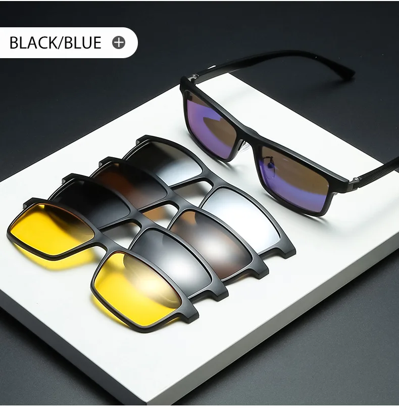 Vcka quadratische Myopie Brille Sonnenbrille 0,5 Magnet clip Männer Geschäfts frauen Legierung Vollformat benutzer definierte Optik Brillen-bis-10 – Detail 9