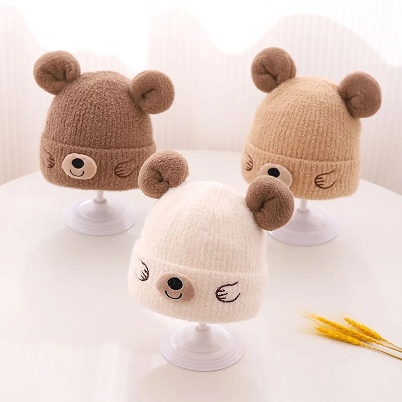 

Cute Cartoon Baby Hat With Ears Winter Warm Infant Toddler Cap Beanies Soft Baby Boys Girls Hat Kids Bonnet