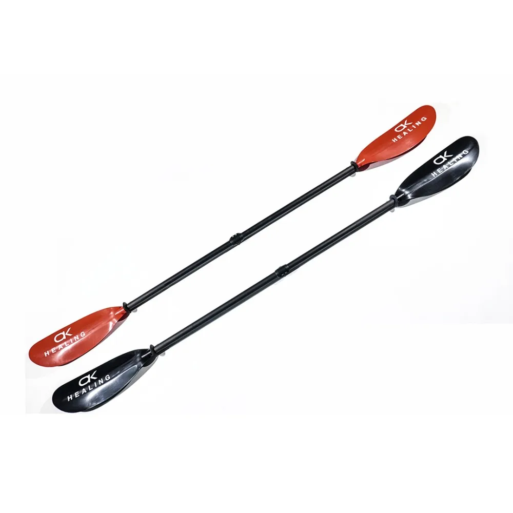 

High Quality 4-Section Black Red Fiberglass Kayak Paddle 2150~2400mm Rowing Oar Detachable Surfing Waterplay Tool Accessory