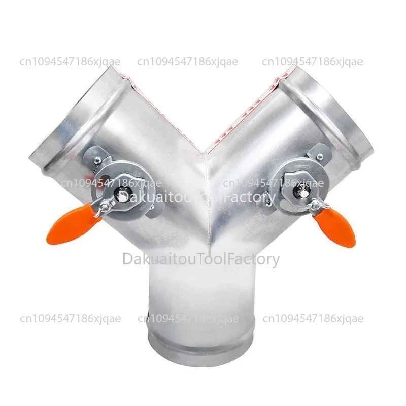 Galvanized Y-shaped Manual Three-way Silicone Sealed Valve; Fresh Air System Ventilation and Air Change Volume Regulating Valve