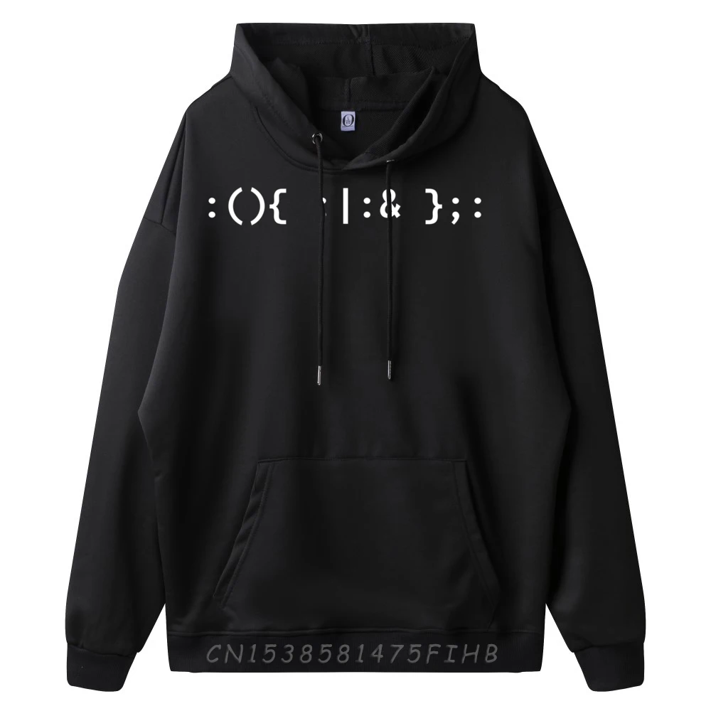 Funny Linux Fork Design For Programmers Sys Admins Cute Oversized Hoodies Luxury Designer Normal