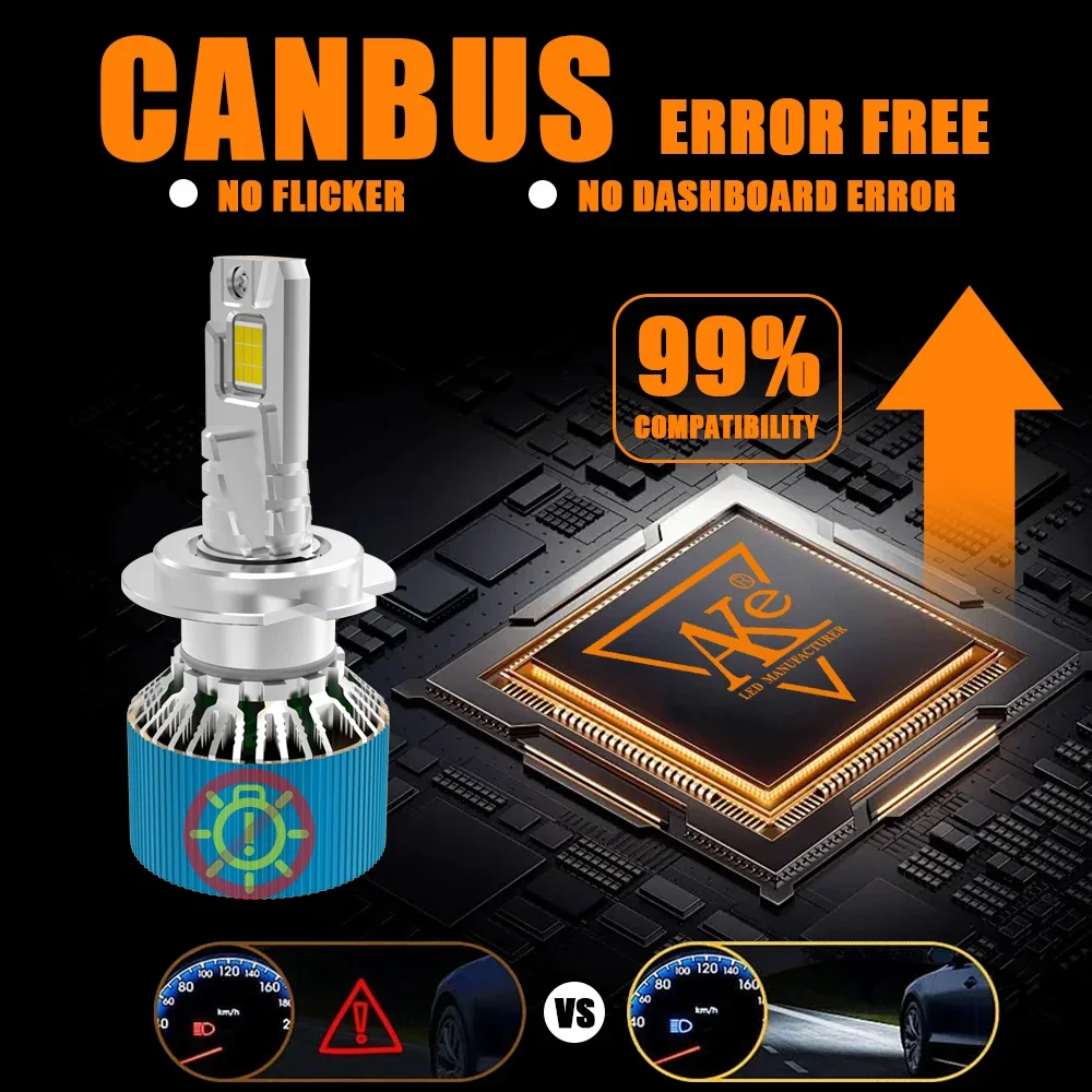 H7 canbus led farol 9 núcleos chip csp h4 luz do carro 1000000lm 1000w h1 h11 9005 hb3 9006 hb4 9012 lâmpada de nevoeiro automóvel 6000k 12v