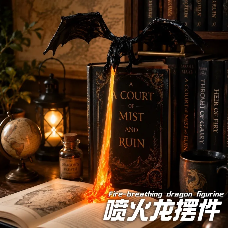 Ornament three-dimensional dragon book 3D printing dragon flame decoration y