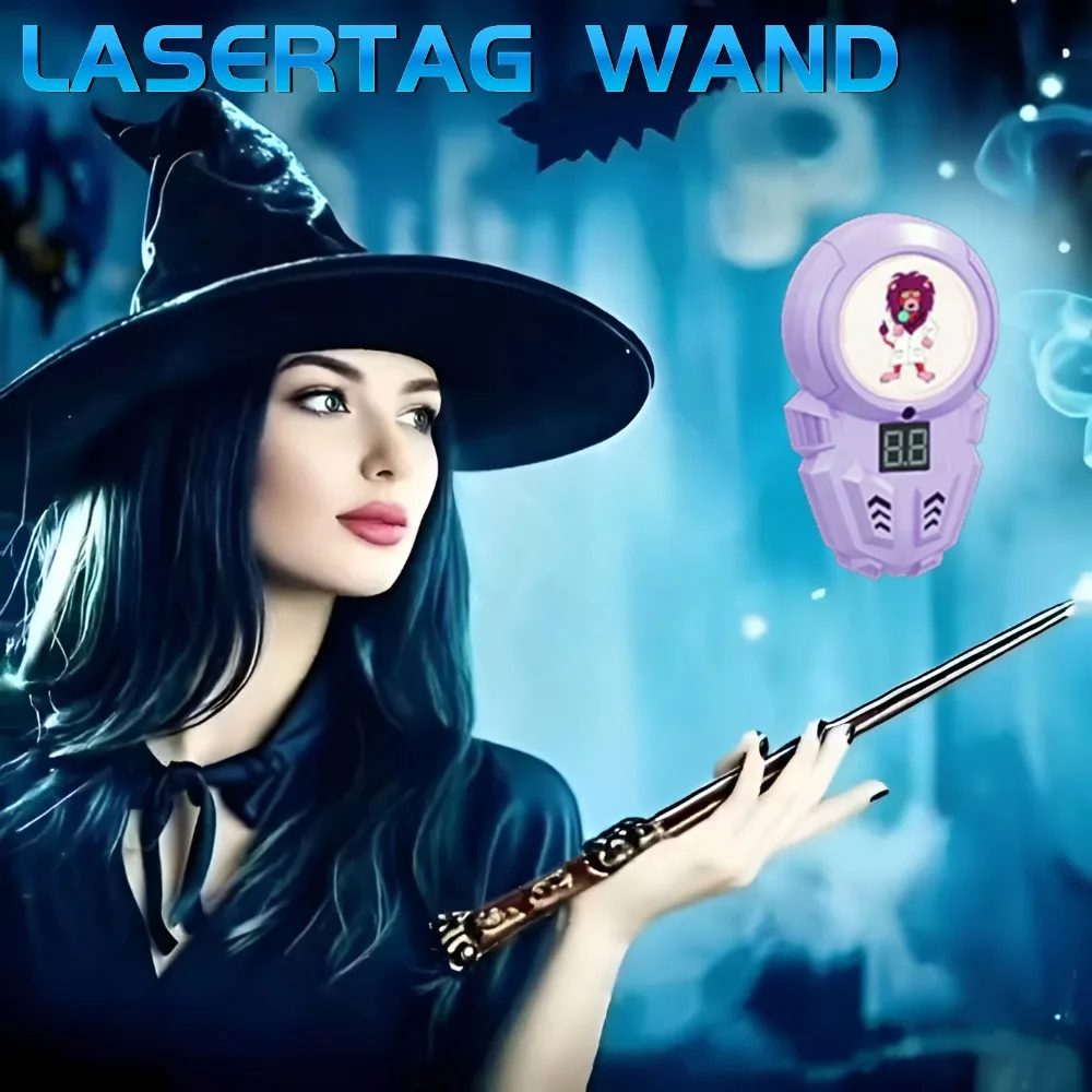 Laser Tag Wand Set Electric Infrared Battle Game Magic Wand Laser Strike Wand for Kids Gifts Cosplay Party
