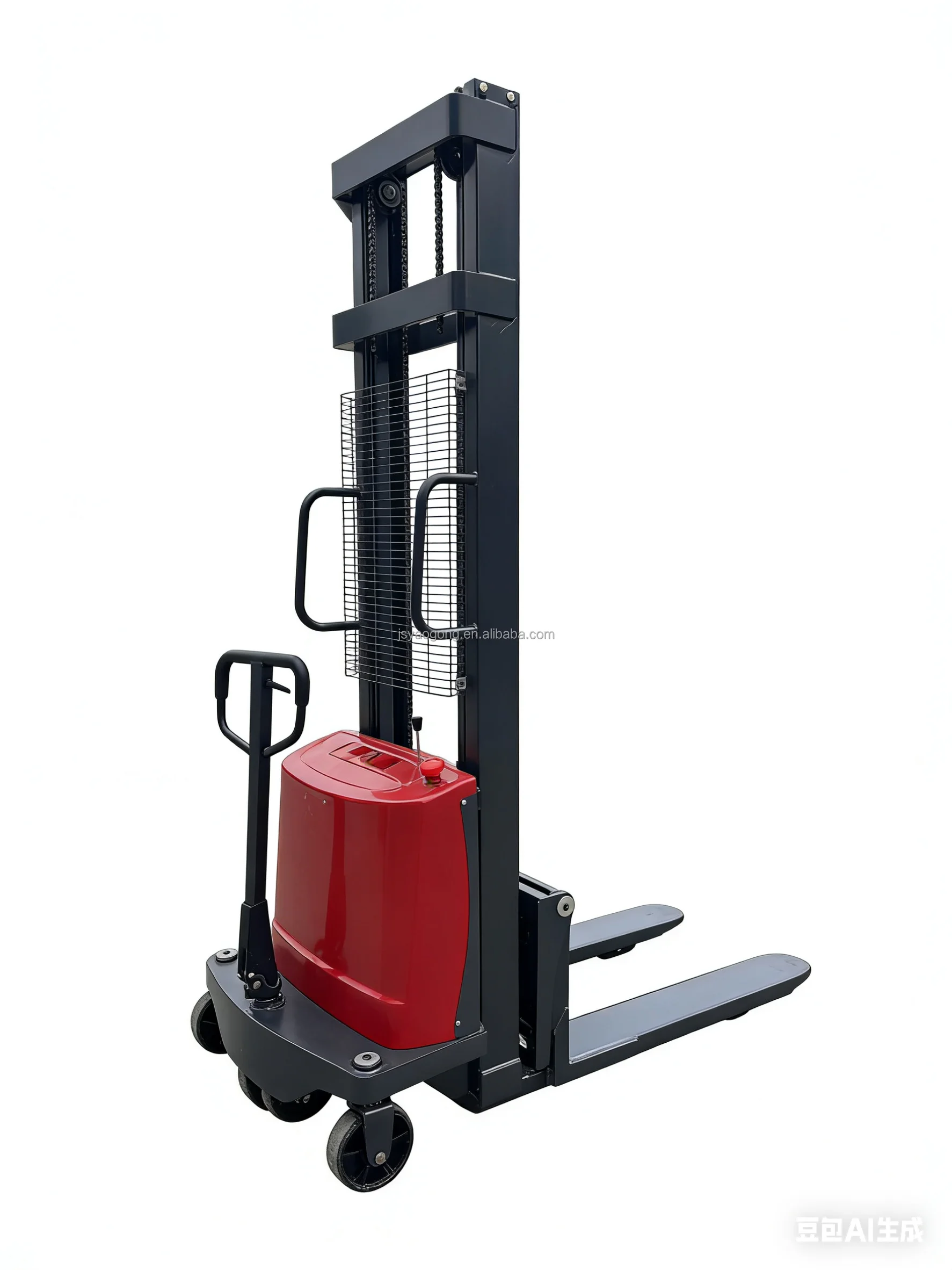 

Полуэлектрический портативный самозагружающийся штабелер 1Т, 1.5Т, 2Т с литий-ионной батареей, гидравлическим боковым смещением и регулировкой