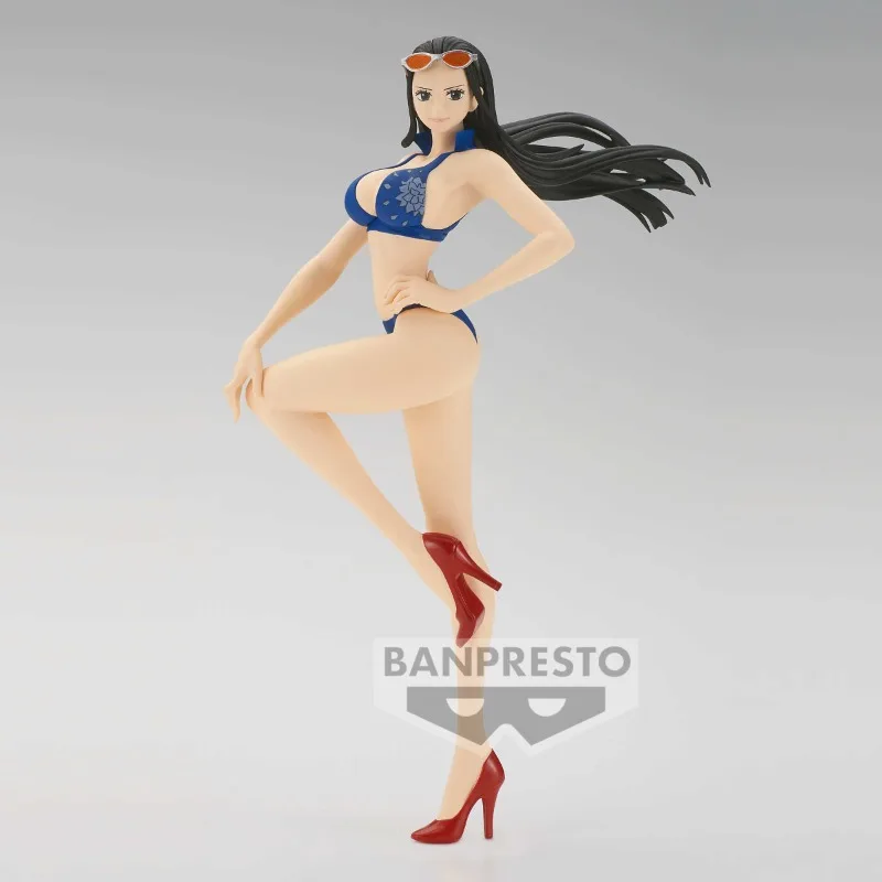 In Stock Bandai BANPRESTO Grandline Girls on Vacation One Piece Nico·Robin Swimsuit Anime Figure Toy Gift Model Collection Hobby