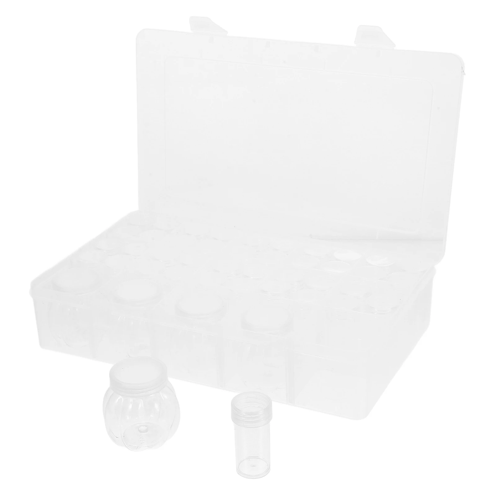 

Large Capacity Transparent Bead Storage Organizer Circular Container DIY Crafts Cosmetics Nail Polish Small Items Portable